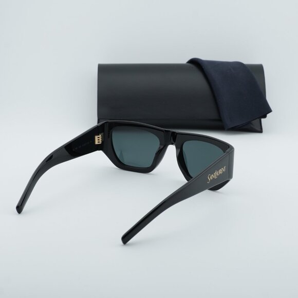 Saint Laurent SL740 005 Square Sunglasses - Black\\Grey main image 4